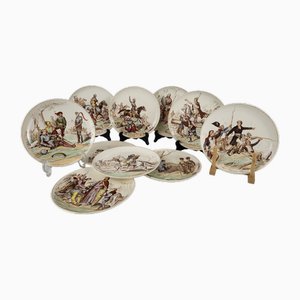 Plates from Creil and Montereau, 19th Century, Set of 10