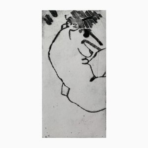 Marta Wakula, Nude, Drypoint on Paper, 2019