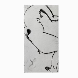 Marta Wakula, Nu, Pointe Sèche sur Papier, 2019