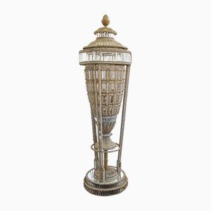 Stehlampe in Form einer großen Vase mit Muranoglasperlen, 1890er