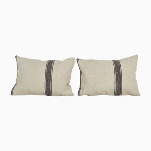 Housses de Coussin Kilim en Laine Biologique, Turquie, Set de 2