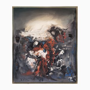 Preben Wölck, Composition, 1966, Oil on Canvas