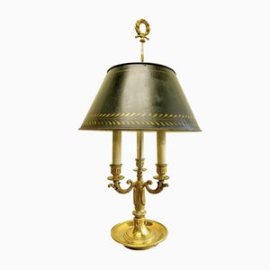 Neoclassical French Bronze Bouilotte Lamp, 1940s