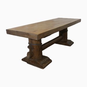 Table de Réfectoire Antique en Chêne, France, 1890s
