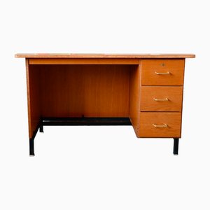 Vintage Scandinavian Desk with Drawers with Metal Legs, 1960s