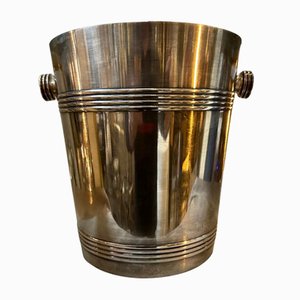 Art Deco French Silver Plated Wine Cooler in the style of Luc Lanel, 1950s