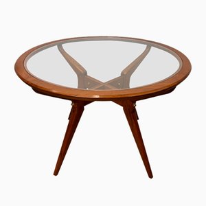 Runder Vintage Esstisch aus Teakholz