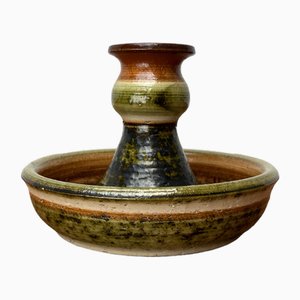 Mid-Century German Studio Pottery Candleholder, 1960s