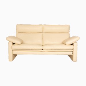Manhattan 3-Sitzer Ledersofa in Creme von Erpo