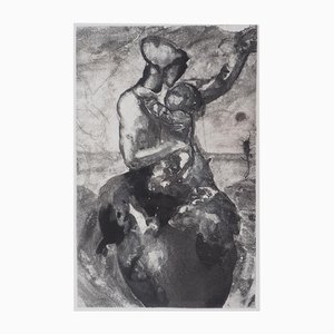 Nach Auguste Rodin, Mutter und Kind, 1897, Gravur
