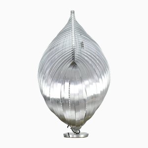 French Aluminium Table Lamps by Henri Mathieu, 1960s, Set of 2