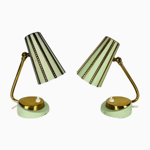 ordinary Mid-Century Modern Italian Brass Table Lamps, Pair, 1960s, Set of 2