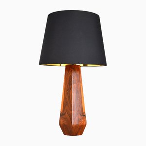 Large Hexagonal Plywood Table Lamp, 1960s