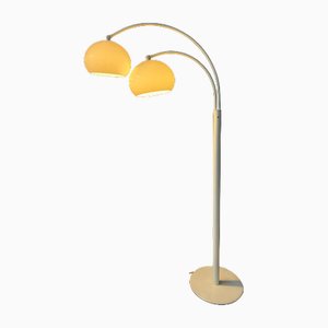 Weiße Mushroom Stehlampe mit doppeltem Bogen von Dijkstra