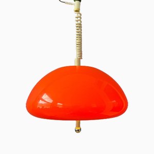 Lampe à Suspension Cabras Space Age Orange par Luigi Massoni pour Guzzini