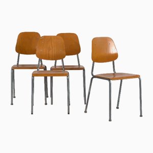 Industrielle Vintage Stühle, 1950er, 4er Set