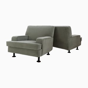 Fauteuils en Velours par Marco Zanuso pour Arflex, Italie, 1960s, Set de 2