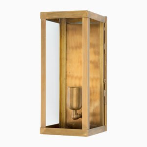 Eden Rectangular Wall Lantern in Brass and Glass from Il Bronzetto
