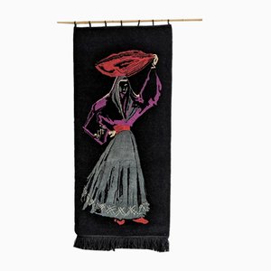 Arazzo grande Mid-Century da parete, anni '60