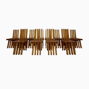 Vintage Brutalist Dining Chairs, 1990s, Set of 12