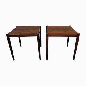 Danish Rosewood Bedside Tables, 1960s, Set of 2