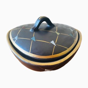 Dekorative Mid-Century Keramikdose