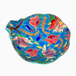 Petit Plat en Céramique de Faïenceries Et Emaux De Longwy, 1930s