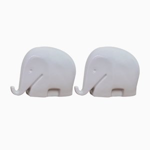 Porcelain Elephant Money Bank by Luigi Colani for Hochst, 1980s, Set of 2