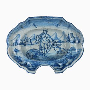 Majolica Shaving Basin from Savona