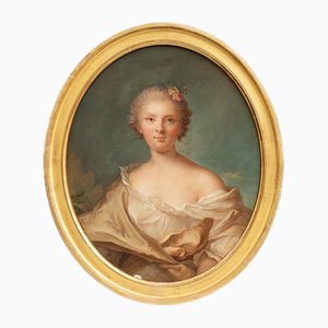 French Artist, Portrait of a Noblewoman, 19th Century, Oil Painting on Canvas, Framed