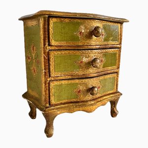 Vintage Florentiner Schmuckkästchen in Gold, 1970er