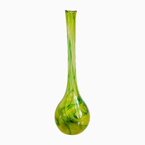 Vintage Tall Hand-Blown Glass Vase, 1950s