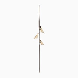 Mid-Century Tension Pole Lampe mit Drei Lampenschirmen von Stilnovo, Italien, 1960er
