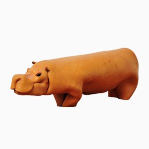 Leather Hippopotamus from Deru, 1960s