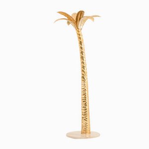 Palmera decorativa Mid-Century moderna de latón al estilo de Maison Jensen, Francia, años 70