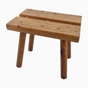 Mid-Century Finnish Pine Wooden Sauna Stool, 1960s