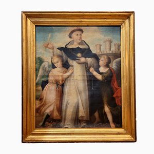 Castilian School Artist, Saint Thomas Aquinas, 1700s, Oil on Canvas, Framed