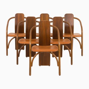 Italian Dining Chairs by Mario Marenco & Antonella Scarpitta for Mobil Girgi, 1980s, Set of 6