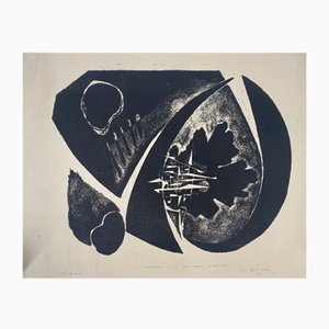 Ernst Günter Hansing, Composition Abstraite, 1955, Gravure sur Bois