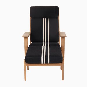Fauteuil Modèle Ge290a & Repose-Pieds Ge290s par Hans J. Wegner pour Getama, 1960s, Set de 2
