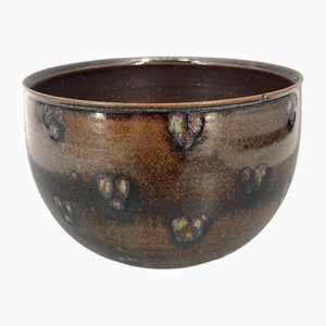 Large Glazed Ceramic Bowl by Marie Hjorth, Denmark, 1960s