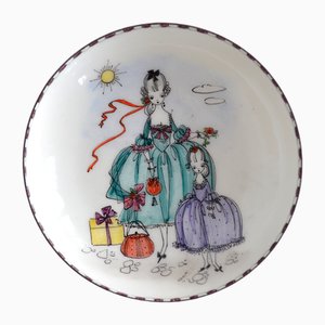 Österreichische Mid-Century Emaille Schale von Steinböck, 1950er