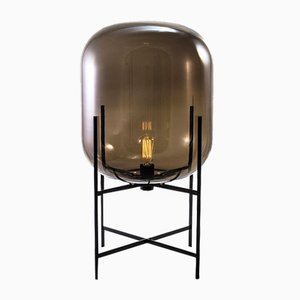Oda Medium in Smokey Grey and Black Floor Lamp by Sebastian Herkner for Pulpo