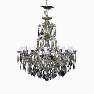 Lámpara de araña Maria Teresa con 10 luces de cristal de Bohemia, años 50