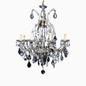 Lampadario Maria Teresa a 8 luci in cristallo di Boemia, anni '50