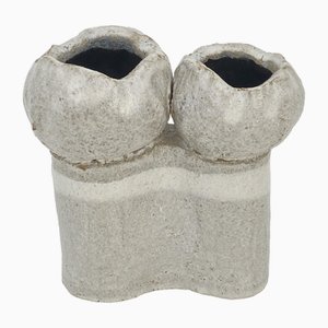 Vaso doppio/oggetto artistico in ceramica smaltata di Gisbert & Barbara Haberland, Germania, anni '70