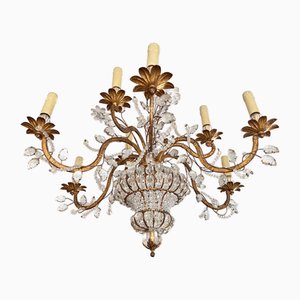 Großer Kronleuchter mit Kristalldetail von Maison Baguès, 1960er