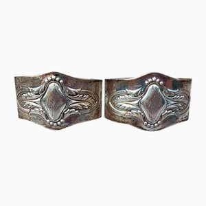 Art Deco Silver Napkin Holders, 1920s, Set of 2