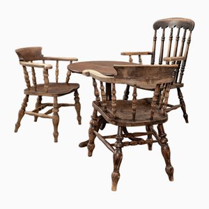 Viktorianischer Tisch mit Stühlen, 1890er, 5er Set