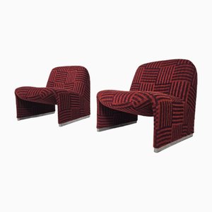 Alky Stühle aus Pierre Frey Wollstoff von Giancarlo Piretti für Castelli, 1970er, 2er Set